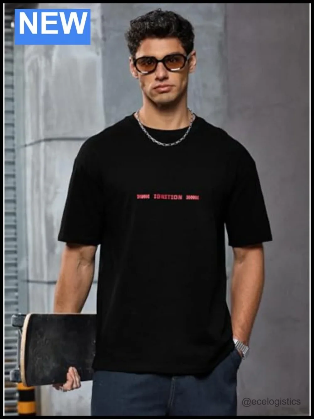 Men's Loose Fit Graphic T-Shirt Cotton Crewneck Short Sleeve Tee